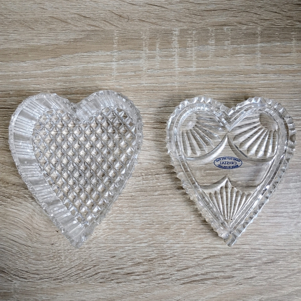 Hand cut crystal heart